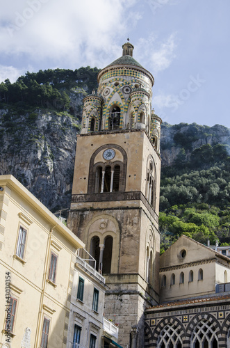 Plakat na papierze fotorealistycznym Katedra amalfi we włoszech