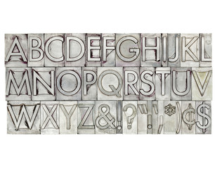 Canvas Print - alphabet in metal type