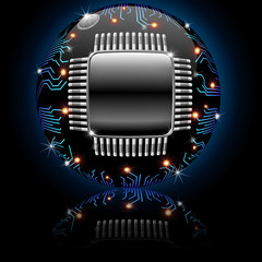 Circuito Elettronico Sfera Globo-Electronic Circuit Sphere Globe