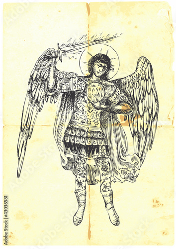 Board z aluminiowym obramowaniem Archangel uriel - rysowane ręcznie