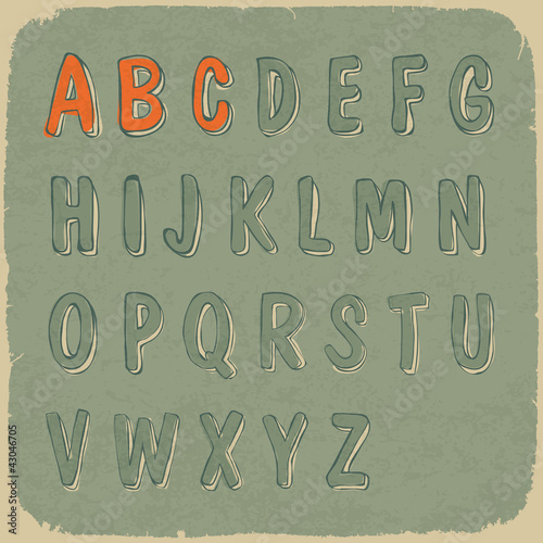 Board z aluminiowym obramowaniem Czcionka sans-serif w stylu retro. 