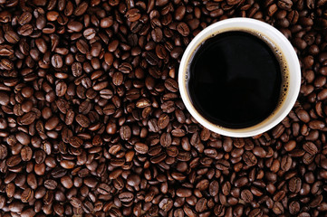 Coffee beans background