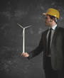 © alphaspirit - Businessman and wind turbine
