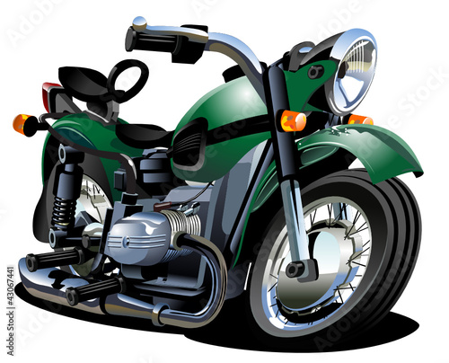 Naklejka dekoracyjna Vector Cartoon Motorcycle
