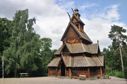 Photo Gol stave church in Folks museum Oslo