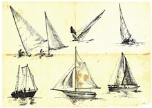 Collection Of Sailing Boats - Yachts - Sport