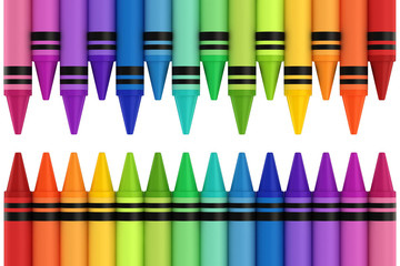 3d render of crayons