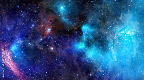 Obraz na płótnie Mgławicowa chmura gazu w głębokiej przestrzeni kosmicznej