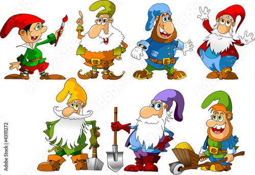 Obraz w ramie funny gnomes