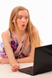 © jivanshreela - Wondering young woman with a laptop