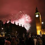 Fototapeta Londyn - New Year's Eve Fireworks