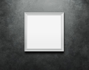 Aufkleber - Blank picture frame at the concrete wall with clipping path