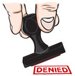 Rubber stamp with the word Denied
