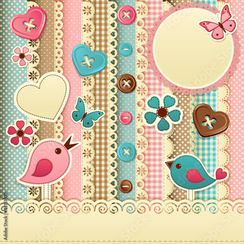 Naklejka dekoracyjna Scrapbook template