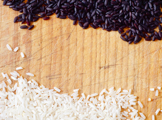 Poster - black and white rice