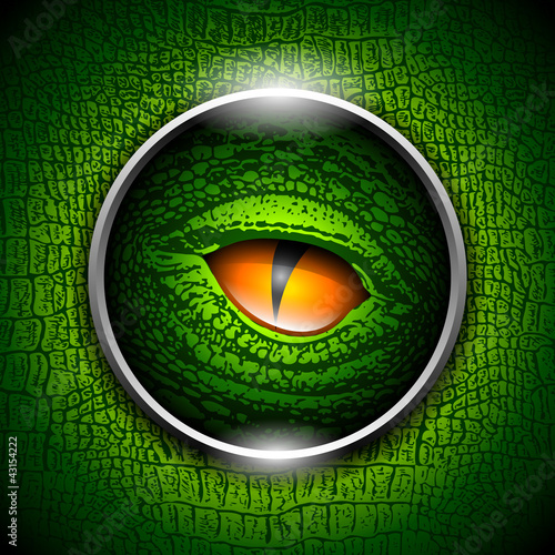 Naklejka na szafę Eye of reptiles