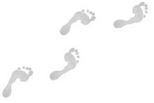 Four Grey Footprints