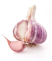 Wall Mural - Garlic isolated on white