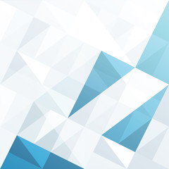 Aufkleber - Abstract geometrical background with blue triangles and space fo