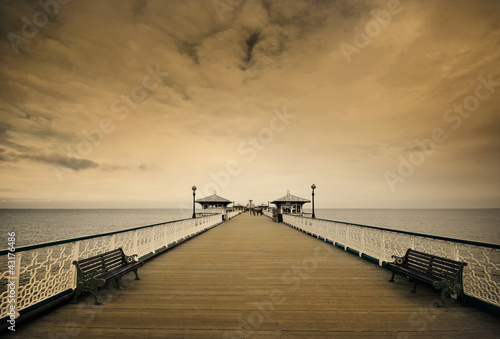 Tapeta ścienna Victorian pier w llandudno, north wales, uk