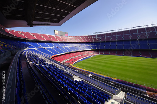 Fototapeta na wymiar Stadion piłkarski w Barcelonie