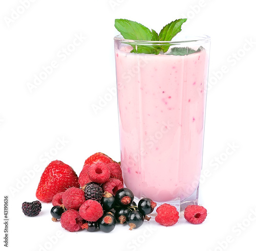 Naklejka - mata magnetyczna na lodówkę Fresh fruits and smoothies