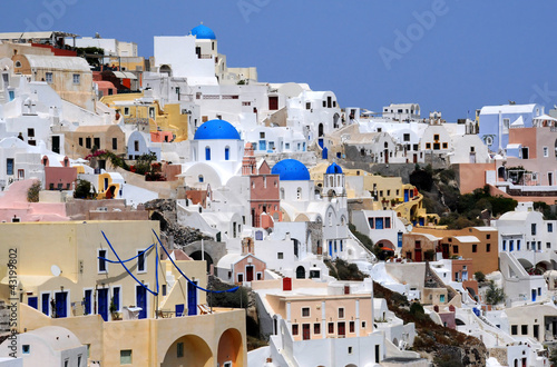 Nowoczesny obraz na płótnie View of Oia Village of Santorini Archipelago