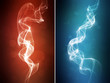 Red Blue Abstract Smoke Background Set
