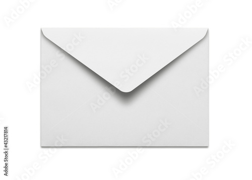 Cuadros en Lienzo Blank envelope isolated on white background with clipping path