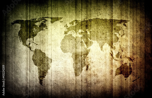 Obraz na płótnie canvas Stara mapa świata