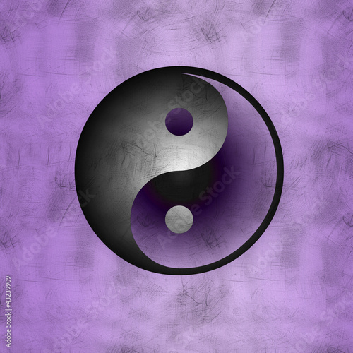 Board z aluminiowym obramowaniem Symbole yin yang 2