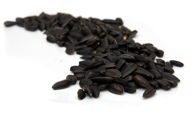 Sticker - black seeds on a white background