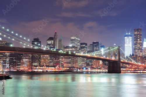 Board z aluminiowym obramowaniem Nowy Jork Brooklyn Bridge