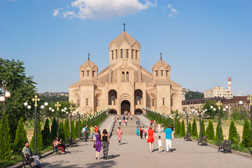 saint gregory the illuminator cathedral in armenia , yerevan