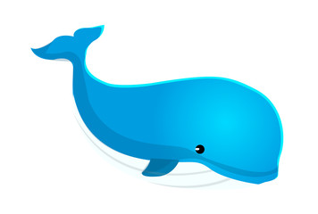 Wall Mural - vector icon whale