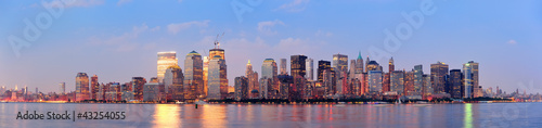 Plakat na papierze fotorealistycznym Nowy Jork panoramę centrum manhattan