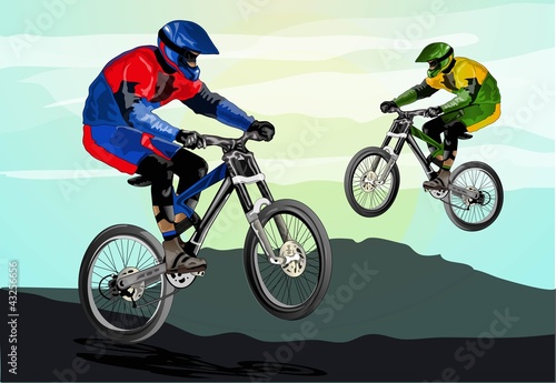 Naklejka - mata magnetyczna na lodówkę freestyle mountain bike