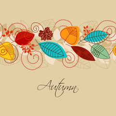 Poster - Autumn background seamless pattern