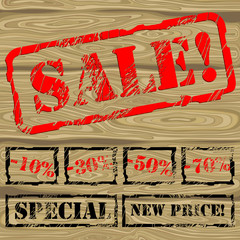 Poster - background with stamp SALE