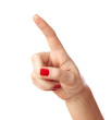 © Antonel - Hand pointing, pressing or touching isolated on white.