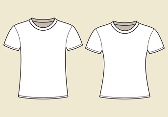 Wall Mural - Blank t-shirts template