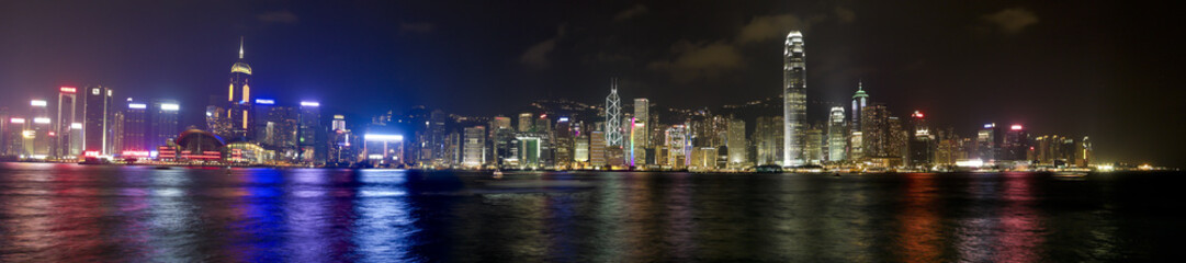 Wall Mural - hong kong skyline at evening