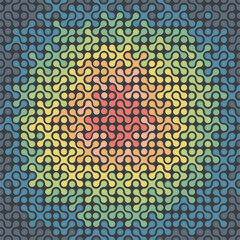 Poster - Abstract Mosaic background from joined parts with circle composi