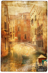 Wall Mural - views of Venice in vintage style, like postcards