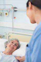 Wall Mural - Patient smiling to a nurse