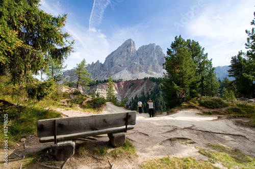 Board z aluminiowym obramowaniem Peitlerkofel - villnößtal - dolomity - alpy