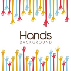 Canvas Print - hands background