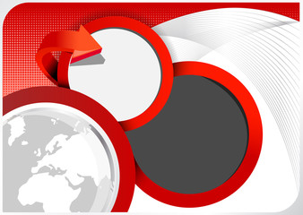 Aufkleber - Vector background with abstract globe