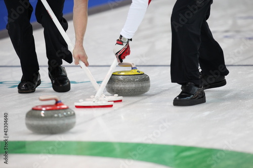 Fotomural Curling Wettkampf in der Eishalle.