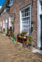 Sticker - Colorful facades in a historic beguinage